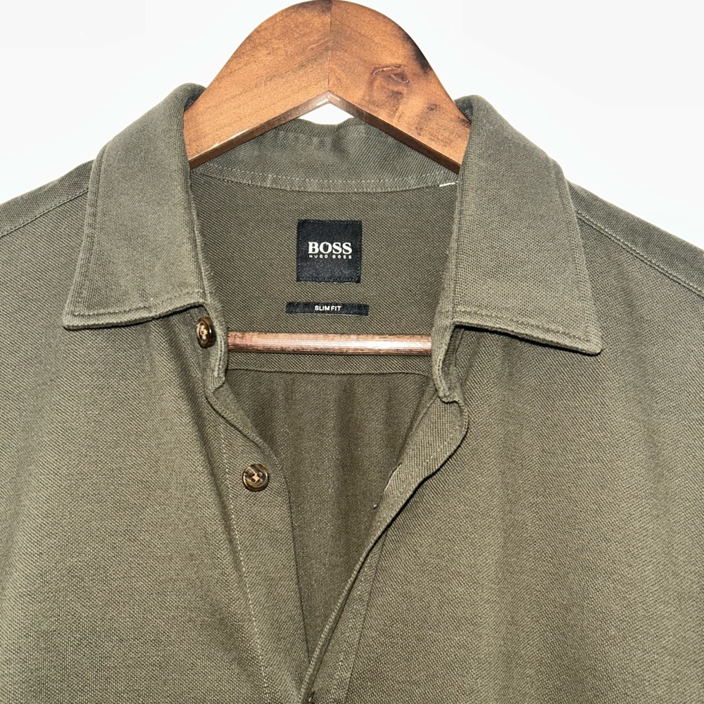 Hugo Boss Men’s Slim Fit Cotton Shirt Khaki M